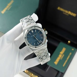 Audemars Piguet Royal Oak 15454BC Frosted Gold Quadrante Blu Migliore Replica APSF 37mm Orologio