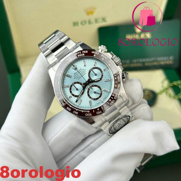 Replica Rolex Daytona 126506-0002 Platino Quadrante Iced-blue con Diamanti Clean Factory 40mm Orologio - immagine 6