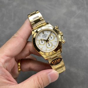 Replica di alta qualità Rolex Daytona 126508-0001 Oro Giallo Quadrante Bianco 180g QF 40mm Orologio