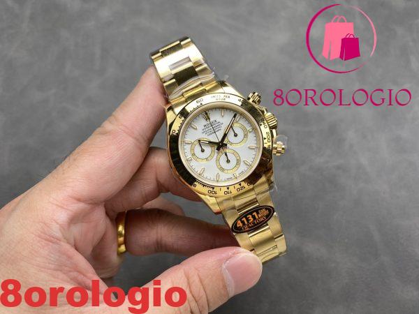 Replica di alta qualità Rolex Daytona 126508-0001 Oro Giallo Quadrante Bianco 180g QF 40mm Orologio - immagine 3