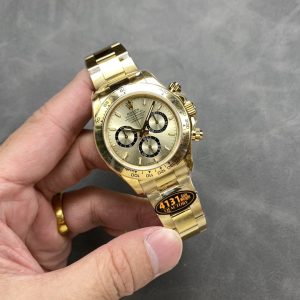 Replica Rolex Daytona 126508-0005 Oro Giallo Quadrante Dorato 180g Alta Qualità QF 40mm Orologio