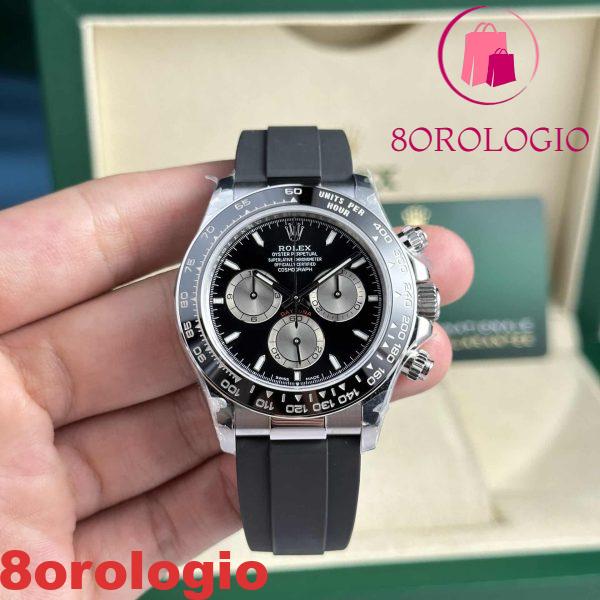 Rolex Daytona 126519LN-0002 Quadrante Luminoso Nero Brillante & Acciaio 142g Super Replica 40mm Orologio