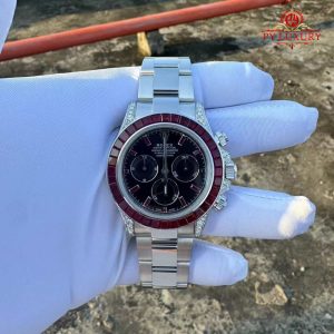 Rolex Daytona 126599TRU Oro Massiccio 18K Replica Personalizzata con Rubini Naturali e Diamanti Naturali 40mm Orologio