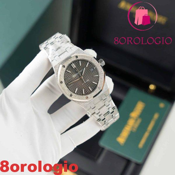 Audemars Piguet Royal Oak 15454BC Frosted Gold Quadrante Grigio Migliore Replica APSF 37mm Orologio - immagine 3