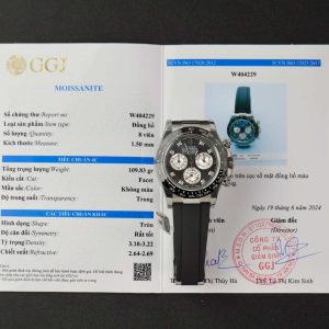 Rolex Daytona MOP Nero Numeri in Moissanite Super Clone 40 mm Replica Orologio