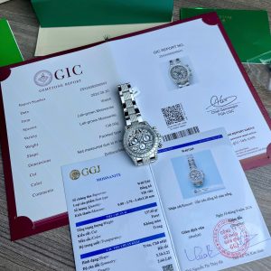 Replica Rolex Daytona Eye of the Tiger Bracciale in Metallo Moissanite Personalizzato Migliore 40mm Orologio