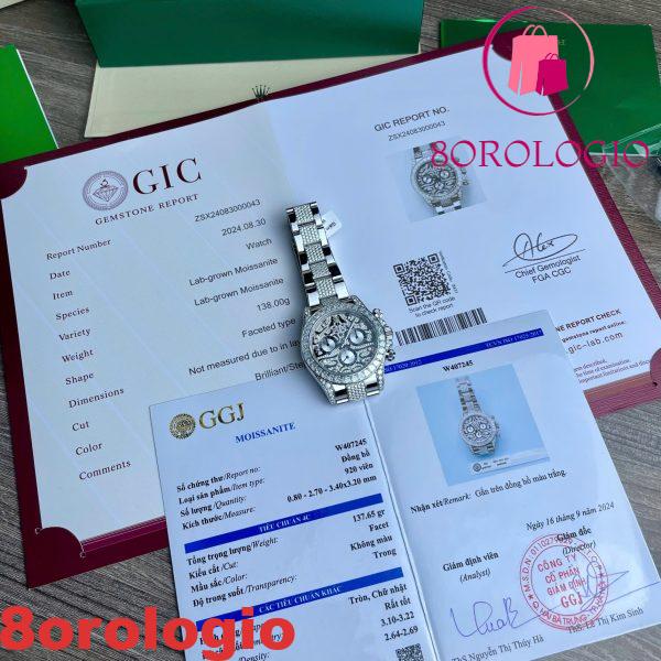 Replica Rolex Daytona Eye of the Tiger Bracciale in Metallo Moissanite Personalizzato Migliore 40mm Orologio