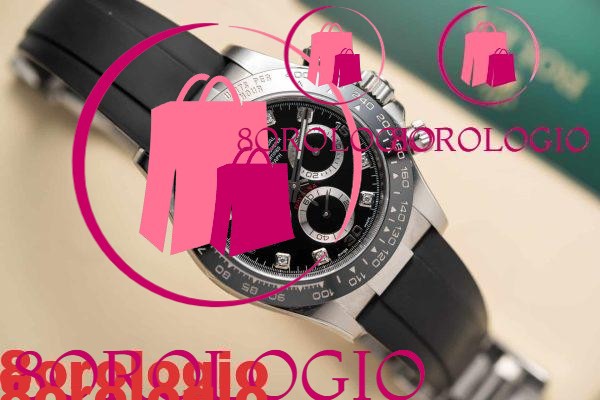 Rolex Daytona Godzilla Quadrante Nero con Diamanti Oysterflex 1:1 Replica Clean Factory 40mm Orologio - immagine 2