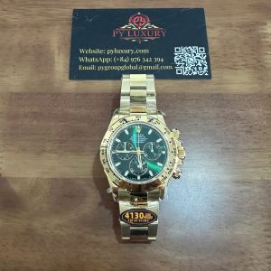 Rolex Daytona John Mayer 116508 Oro Giallo Quadrante Verde Peso 175g Migliore Replica QF 40mm Orologio
