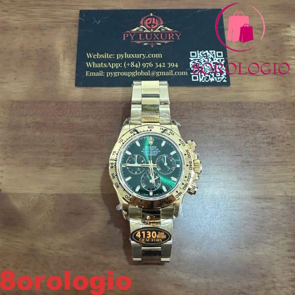 Rolex Daytona John Mayer 116508 Oro Giallo Quadrante Verde Peso 175g Migliore Replica QF 40mm Orologio - immagine 4