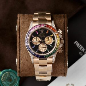 Rolex Daytona Rainbow 116595 Oro Rosa Calibro 4130 Super Replica 40mm Orologio