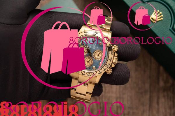 Rolex Daytona Oro Giallo Quadrante Personalizzato Viola MOP Miglior Replica 40mm Orologio