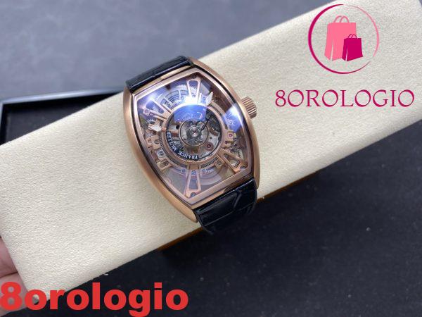 Franck Muller Curvex CX Grand Central Tourbillon Rose Gold Skeleton Dial Replica Migliore Edizione 36 x 53.1 mm Orologio