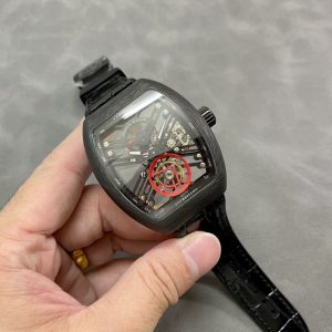 Franck Muller Vanguard Skeleton Tourbillon Black Carbon Fiber Migliore Replica ABF 45mm Orologio