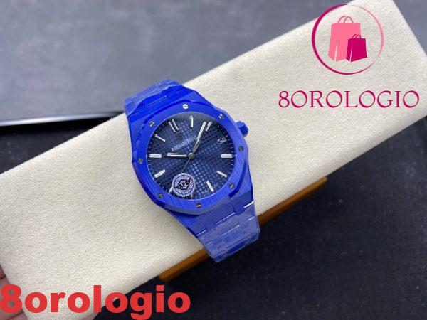 Replica Migliore 1:1 Audemars Piguet Royal Oak 15500 Quadrante Blu Ceramica Blu 41mm Orologio