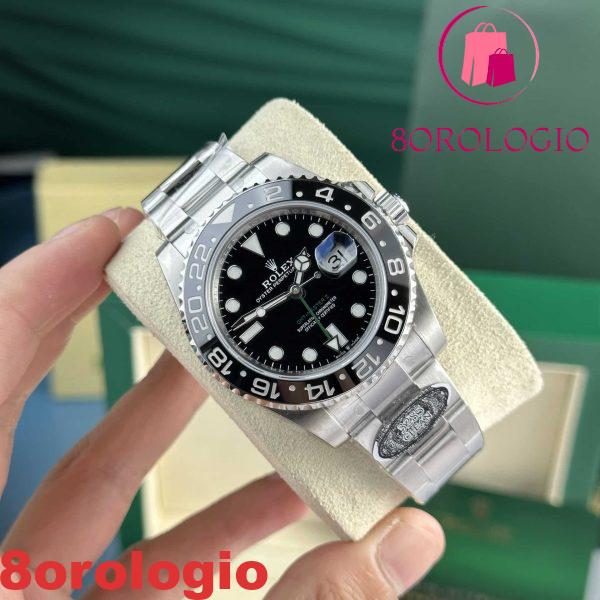 Rolex GMT-Master II 116710LN Quadrante Nero Bracciale Oyster Replica Super Clone Clean Factory 40mm Orologio - immagine 6