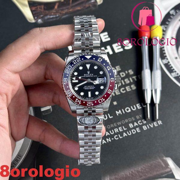 Replica Rolex GMT-Master II 126710BLRO Pepsi Jubilee V3 Clean Factory Migliore Qualità 40mm Orologio