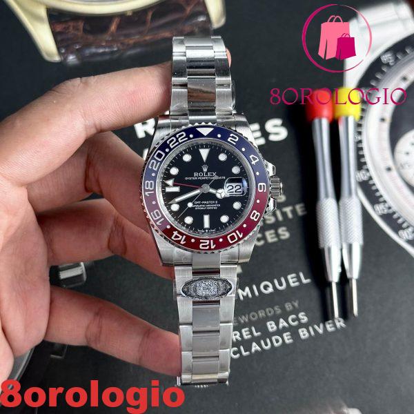 Rolex GMT-Master II 126710BLRO Pepsi Bracciale Oyster Clean Factory V3 Replica di Migliore Qualità 40mm Orologio - immagine 4