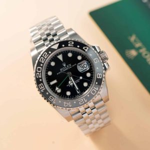 Rolex GMT-Master II 126710GRNR Bruce Wayne Lunetta Ceramica Nero Grigio Bracciale Jubilé Migliore Replica Clean Factory 40mm Orologio