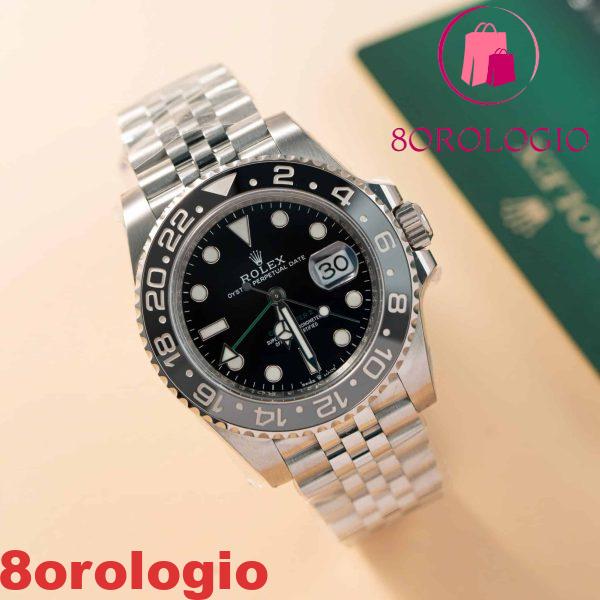 Rolex GMT-Master II 126710GRNR Bruce Wayne Lunetta Ceramica Nero Grigio Bracciale Jubilé Migliore Replica Clean Factory 40mm Orologio