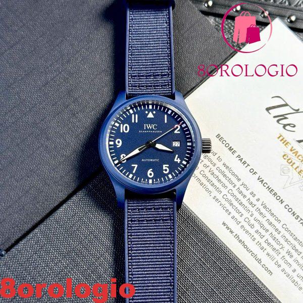 IWC Pilot’s Watch Laureus Sport Blue Ceramic Blue Dial Replica Migliore Copia 41mm V7 Factory Orologio - immagine 3