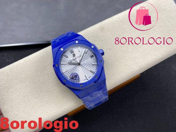 Audemars Piguet Royal Oak 15500 Quadrante Bianco Ceramica Blu 1:1 Migliore Replica 41mm Orologio - immagine 5