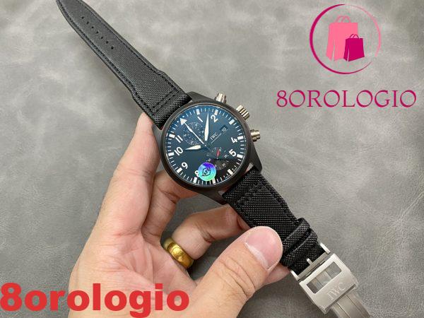 IWC Pilots Chronograph Top Gun IW389001 Black Ceramic Migliore Replica APSF 44mm Orologio - immagine 2