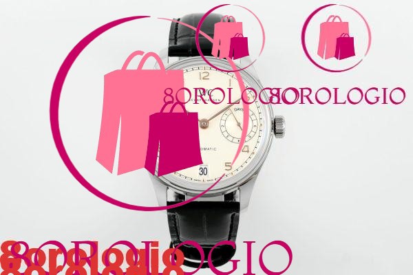 IWC Portugieser IW501701 Acciaio Quadrante Argento Cinturino in Pelle Nera Replica Migliore APSF 42mm Orologio - immagine 3