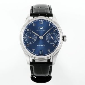 IWC Portugieser IW501704 Automatico Quadrante Blu Cinturino in Pelle Nera Miglior Replica APSF 42mm Orologio