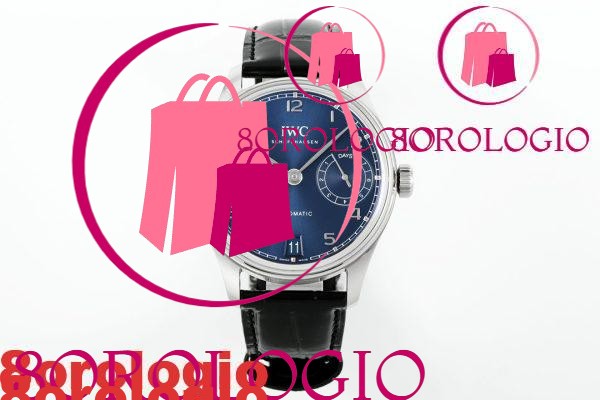 IWC Portugieser IW501704 Automatico Quadrante Blu Cinturino in Pelle Nera Miglior Replica APSF 42mm Orologio - immagine 3