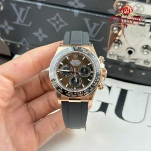 Rolex Daytona 126515LN-0010 Oro Rosa Quadrante Cioccolato e Nero Oysterflex Replica 1:1 THBF 40mm Orologio