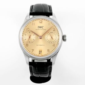 IWC Portugieser IW501705 Quadrante Beige Cinturino in Pelle Replica Migliore APSF 42mm Orologio