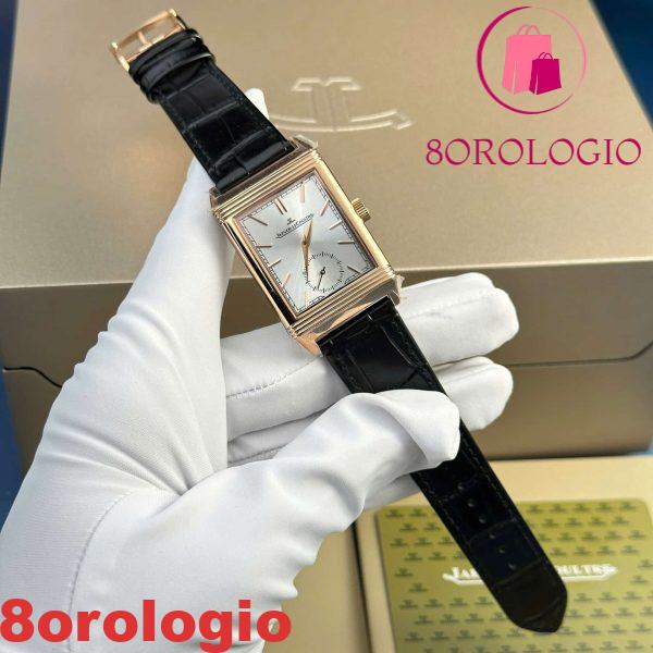 Jaeger – LeCoultre Reverso Tribute Monoface Small Seconds Q7132521 Oro Rosa Quadrante Argento Migliore Replica MGF 45.6×27.4mm Orologio - immagine 3