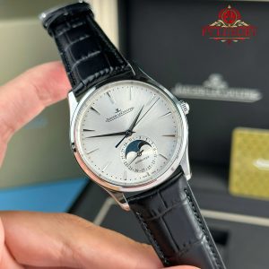 Replica Migliore di Jaeger-LeCoultre Master Ultra Thin Moon Quadrante Argento Pelle APSF 39mm Orologio