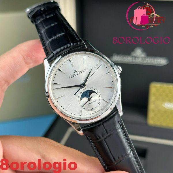 Replica Migliore di Jaeger-LeCoultre Master Ultra Thin Moon Quadrante Argento Pelle APSF 39mm Orologio