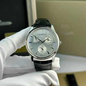 Jaeger-LeCoultre Master Ultra Thin Reserve De Marche Q1378420 Quadrante Argento Cinturino in Pelle Migliore Replica 39mm Orologio