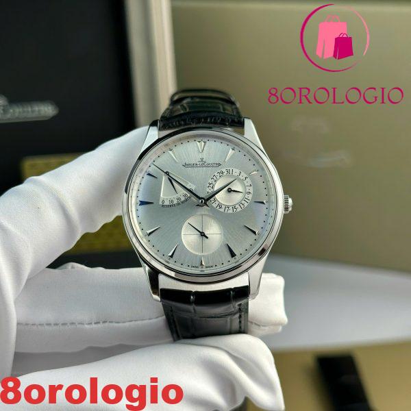 Jaeger-LeCoultre Master Ultra Thin Reserve De Marche Q1378420 Quadrante Argento Cinturino in Pelle Migliore Replica 39mm Orologio