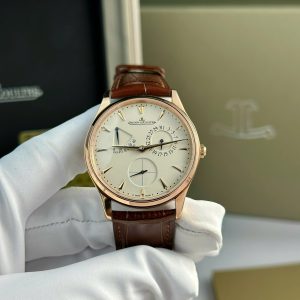 Jaeger-LeCoultre Master Ultra Thin Reserve De Marche Oro Rosa Quadrante Champagne Cinturino in Pelle Miglior Replica ZF 39mm Orologio