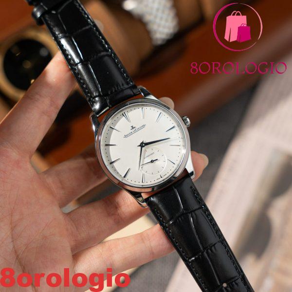 Replica Jaeger-LeCoultre Master Ultra Thin Small Seconds Q1218420 Quadrante Argento Pelle 39mm Migliore Orologio