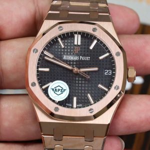 Audemars Piguet Royal Oak 15500OR Oro Rosa Quadrante Nero Replica Super Clone APSF 41mm Orologio