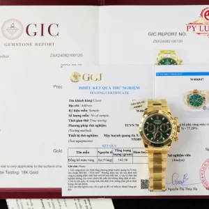 Replica Rolex Daytona John Mayer Quadrante Verde Oro Giallo 18K 1:1 40mm Orologio