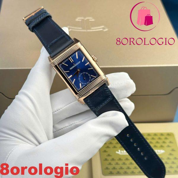 Jaeger-LeCoultre Reverso Tribute Duoface Small Seconds Q398258J Quadrante Blu Migliore Replica MGF 47×28.3mm Orologio - immagine 3