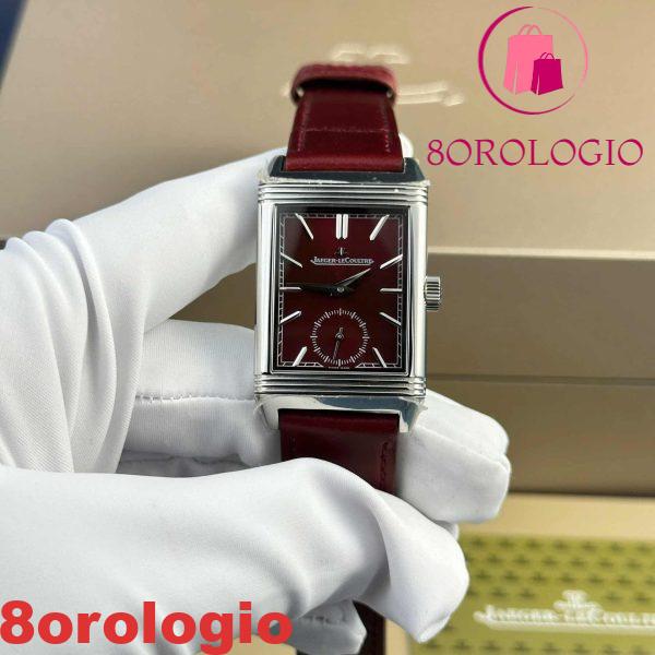 Jaeger-LeCoultre Reverso Tribute Monoface Small Seconds Q397846J Quadrante Bordeaux Migliore Replica MGF 45.6×27.4mm Orologio - immagine 3
