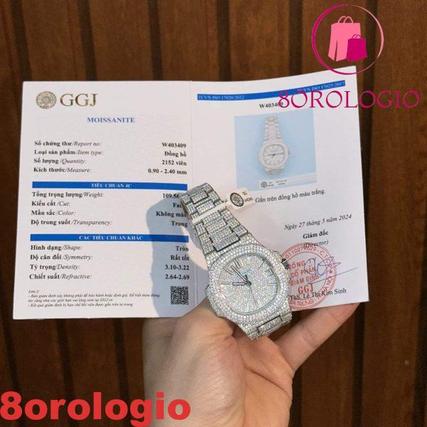 Patek Philippe Nautilus 5711 Iced Out Moissanite Replica di Migliore Qualità 40mm Orologio - immagine 3