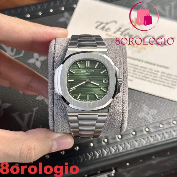 Replica Patek Philippe Nautilus 5711 Quadrante Verde Oliva 40mm Orologio - immagine 3
