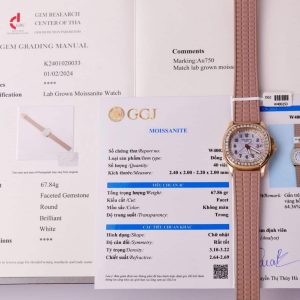 Patek Philippe Aquanaut 5072R-001 Replica Oro 18K Custom Baguette Moissanite Bezel 35.6mm Orologio
