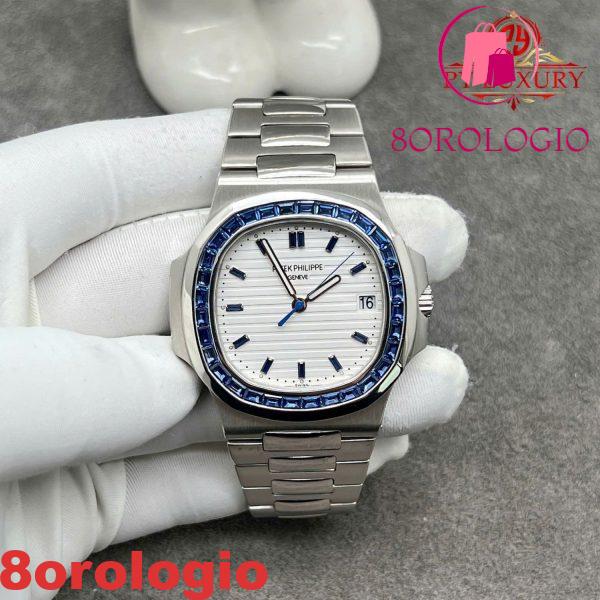 Patek Philippe Nautilus 5711/111P-010 Replica Platino 950 Zaffiri Blu 40mm Orologio