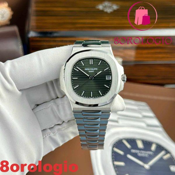 Patek Philippe Nautilus 5711/1A-014 Quadrante Verde Oliva Max Opzioni Migliore Replica Super Clone 40mm Orologio - immagine 2