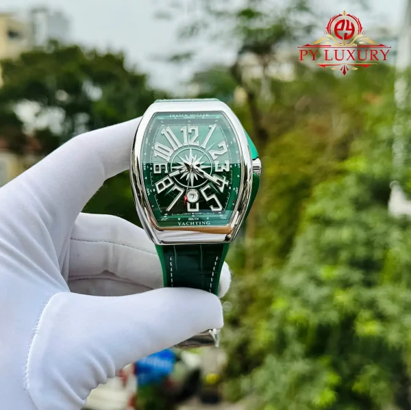 Franck Muller Vanguard V45 Yachting Quadrante Verde Cinturino in Pelle 1:1 Replica ABF 45mm Orologio