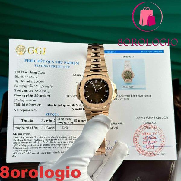 Replica Patek Philippe Nautilus 5711/1R Oro 18K Quadrante Marrone Versione Modificata Completa Super Clone 40mm Orologio - immagine 2